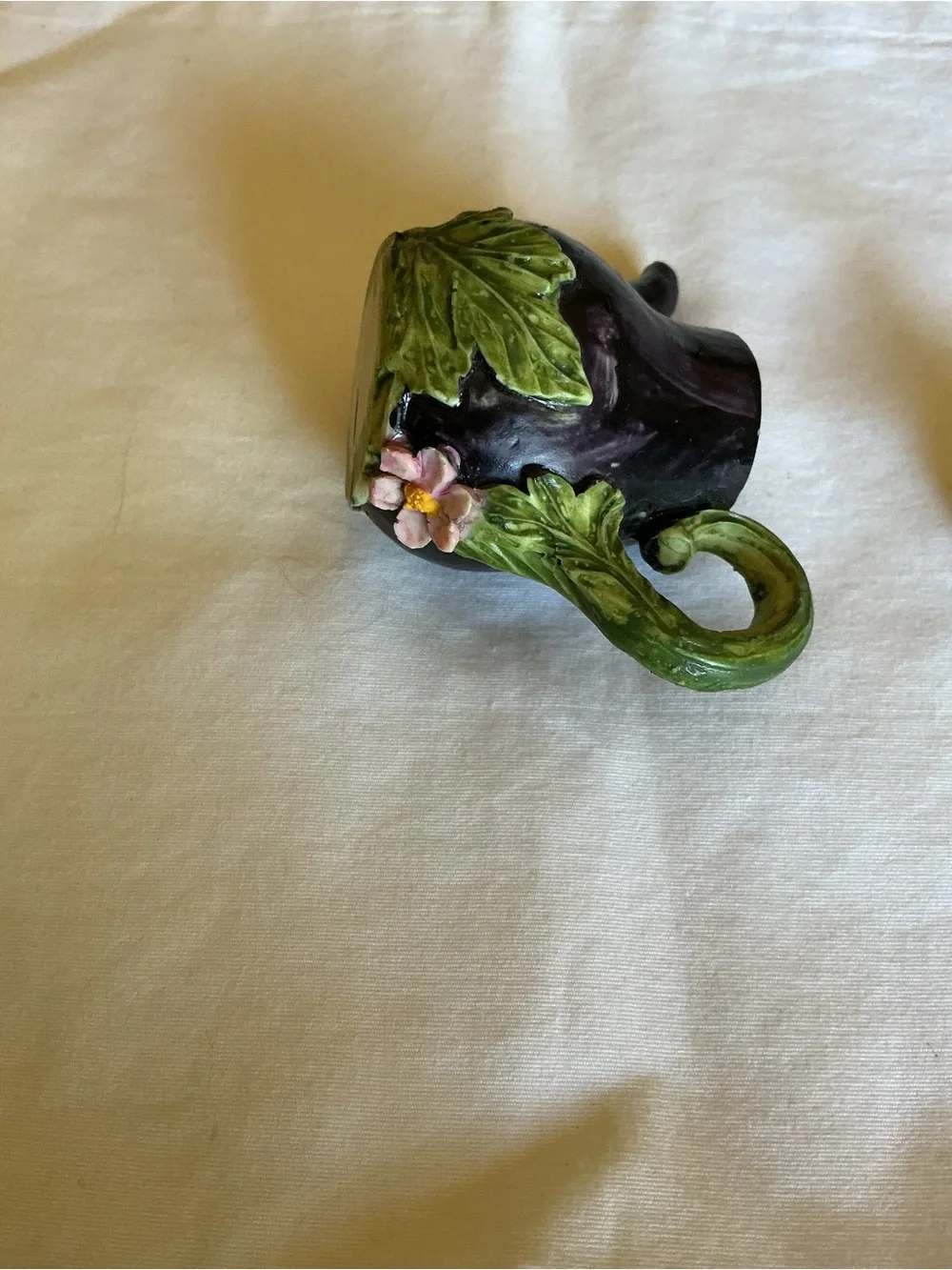 Whimsical Eggplant-Shaped Mini Teapot
